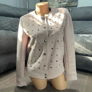 Zara faux suede studded jacket. Excellent condition. Medium